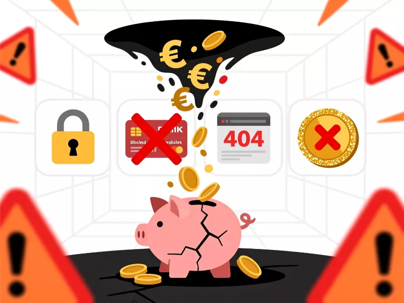 Infographie des risques financiers des sites de paris non agréés