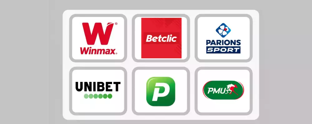 Logos des principaux bookmakers légaux en France 2025